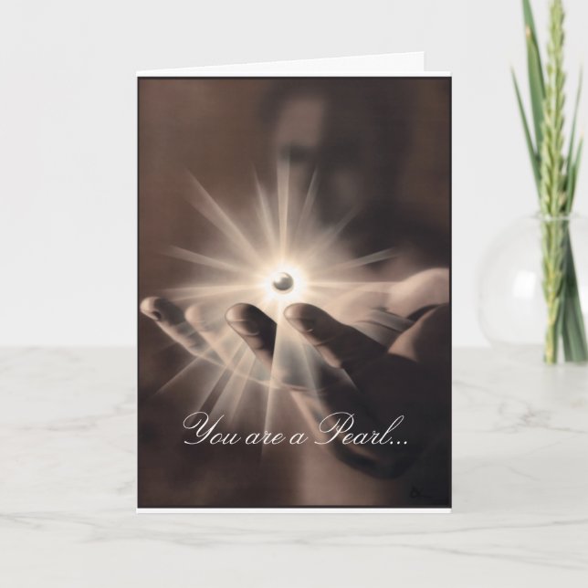 Greeting card: You are a pearl in Gods hand Karte (Vorderseite)