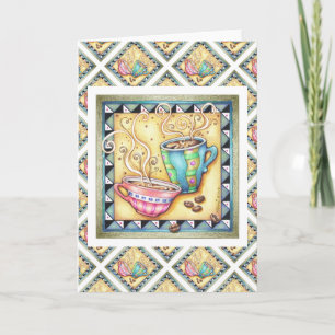 GREETING CARDS - COOLE BÄNDE! KAFFEE ART KARTE