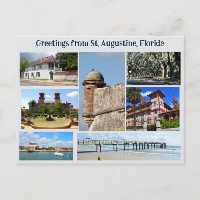 Greeting from St. Augustine  Postcard Postkarte (Vorderseite)