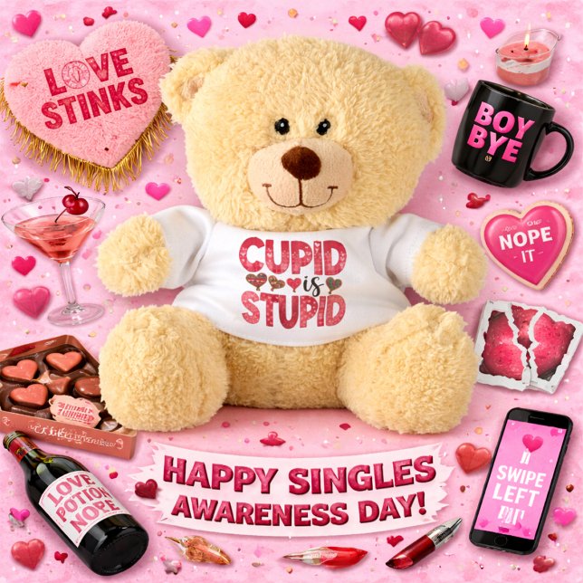 Greeting zum Singles Awareness Day mit Anti-Valent Karte (Von Creator hochgeladen)