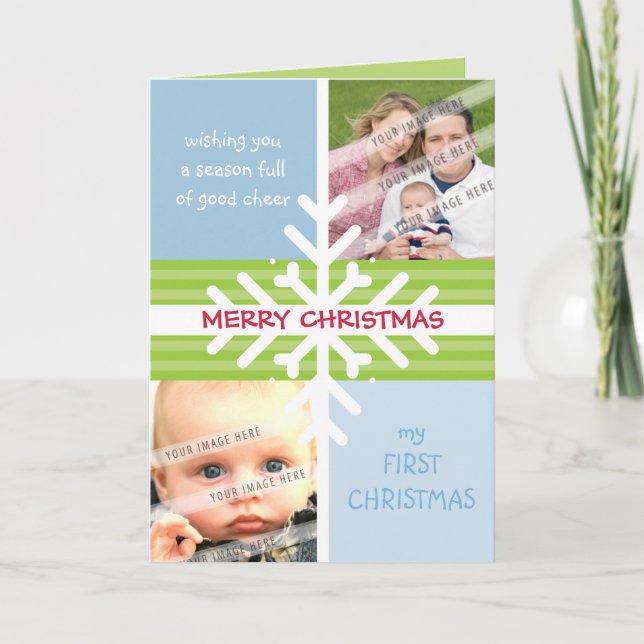 GREETINGKARTE:: Snowflake-Sektion 3 Feiertagskarte (Vorderseite)