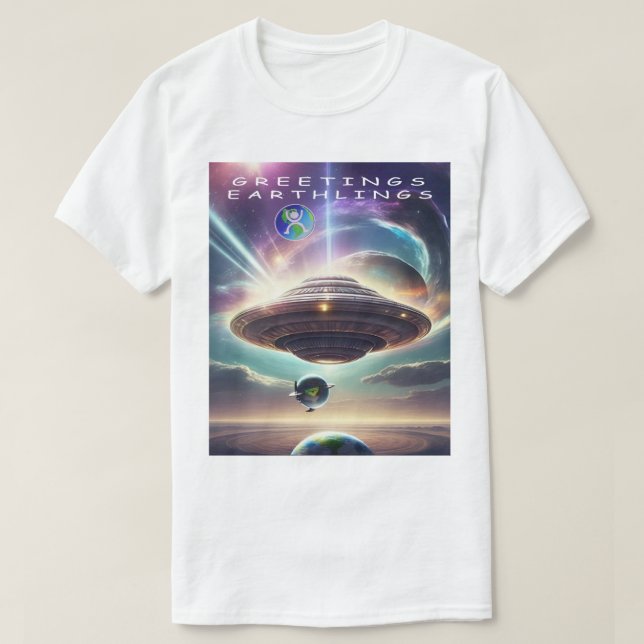 GREETINGS EATHLINGS T-Shirt (Design vorne)