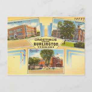 Greetings From Burlington Vermont Postkarte