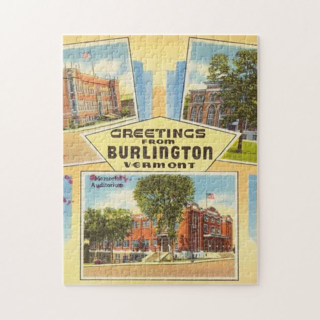 Greetings From Burlington Vermont Puzzle (Vertikal)