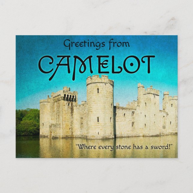 Greetings from Camelot Postcards Feiertagspostkarte (Vorderseite)