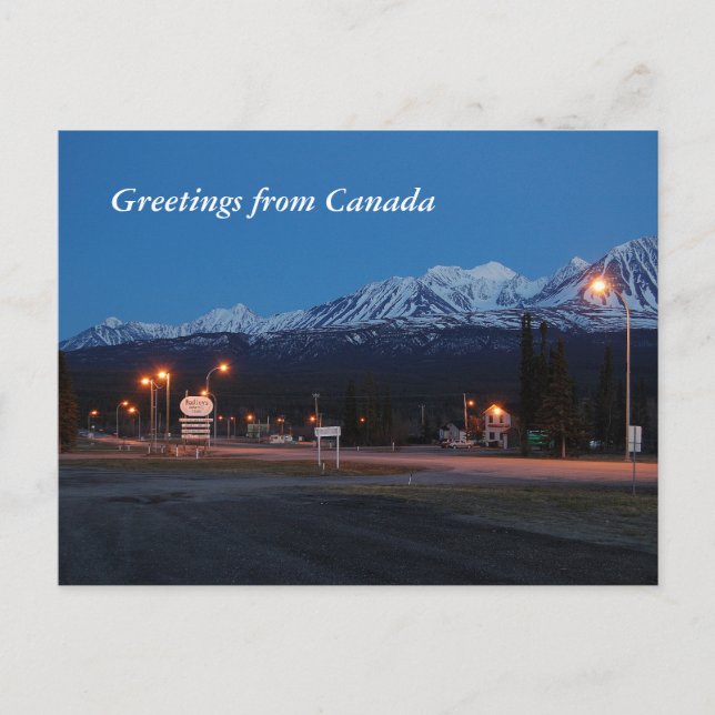 Greetings from Canada with Haines Junction Photo Postkarte (Vorderseite)