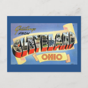 Greetings from Cleveland, Ohio Vintage Postkarte