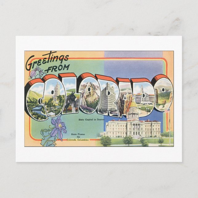 Greetings from Colorado Postkarte (Vorderseite)