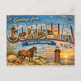 Greetings from Corolla Postkarte