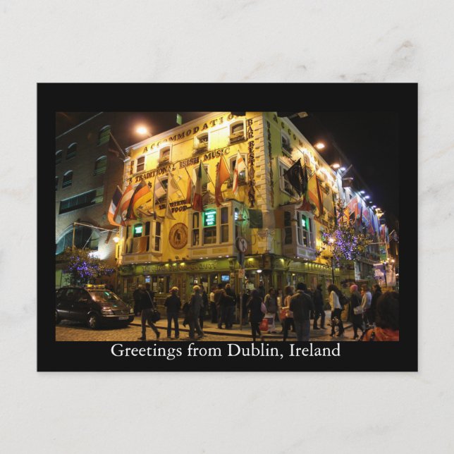 Greetings from Dublin, Irland Postkarte (Vorderseite)