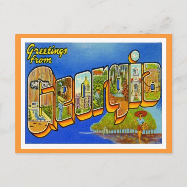 Greetings From Georgia Postkarte (Vorderseite)