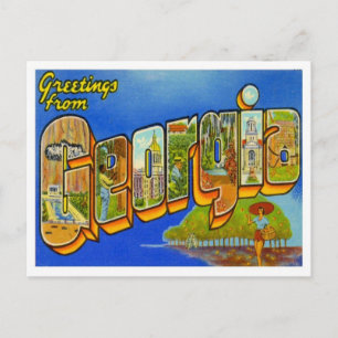 Greetings From Georgia Postkarte