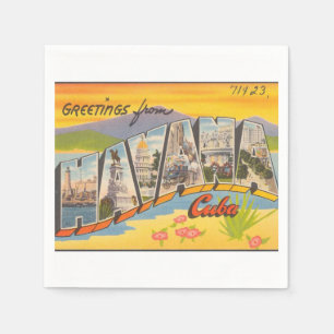 Greetings From Havana Cuba Serviette