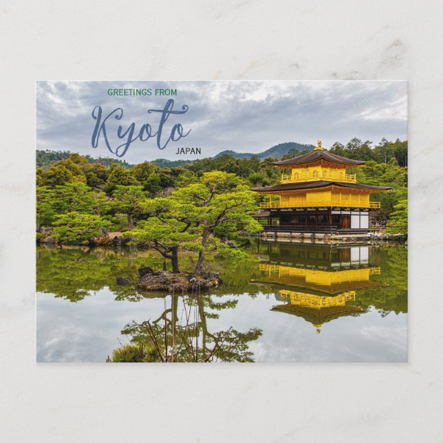 Greetings from Kyoto Japan Postcard Postkarte (Vorderseite)