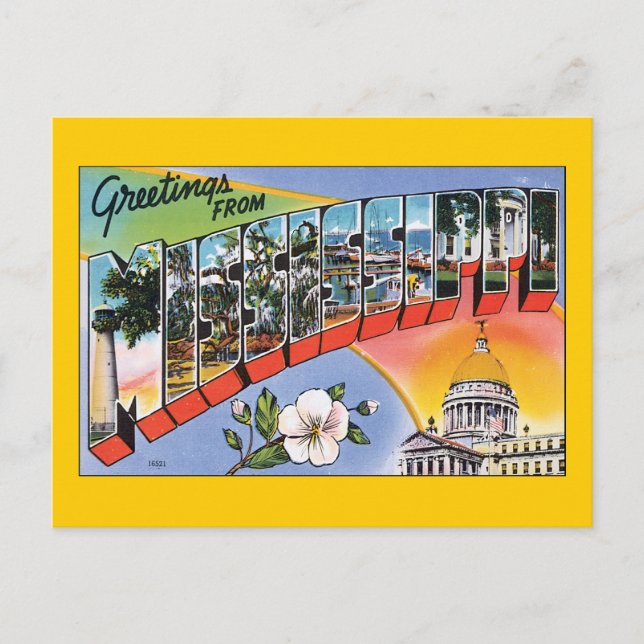 Greetings from Mississippi Postkarte (Vorderseite)