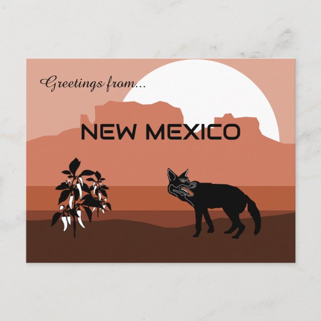 Greetings from New Mexico State  Postkarte (Vorderseite)