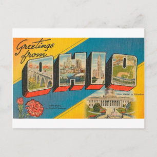 Greetings From Ohio Postkarte