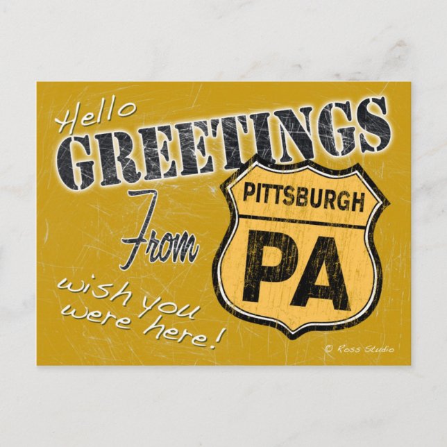 Greetings from Pittsburgh Pennsylvania Postkarte (Vorderseite)