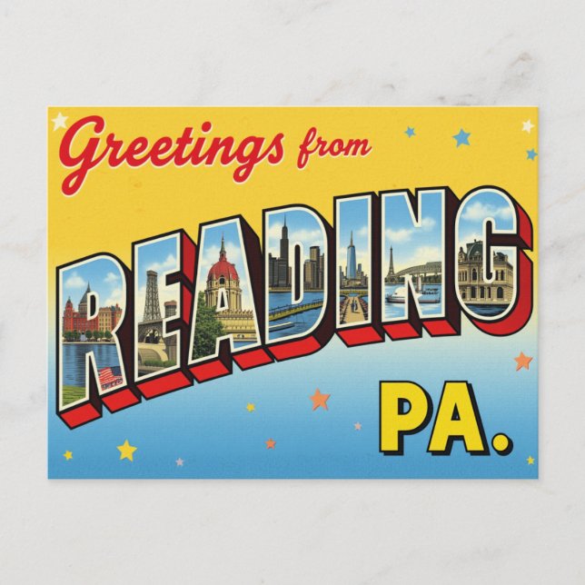 Greetings from Reading PA Postkarte (Vorderseite)
