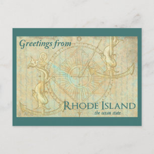 Greetings from Rhode Island the ocean state Postkarte