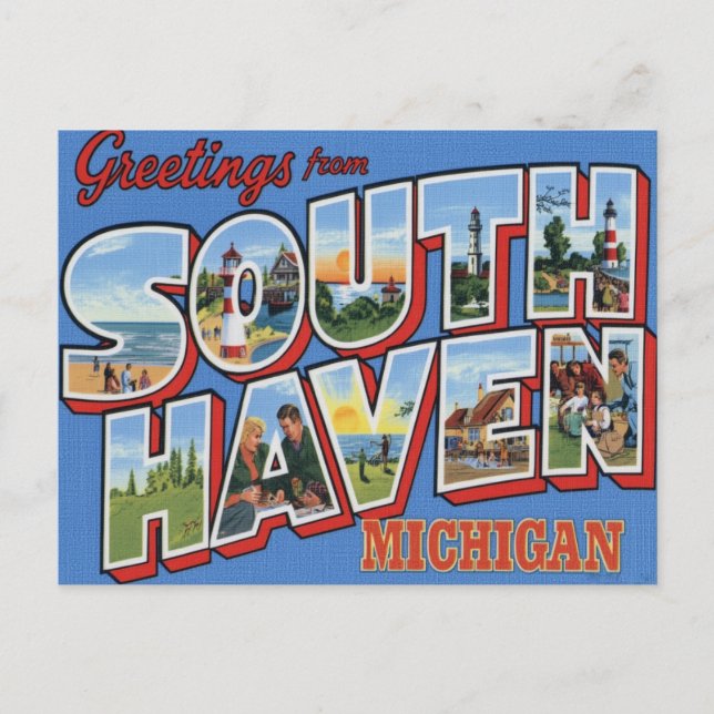 Greetings from South Haven Michigan Postkarte (Vorderseite)