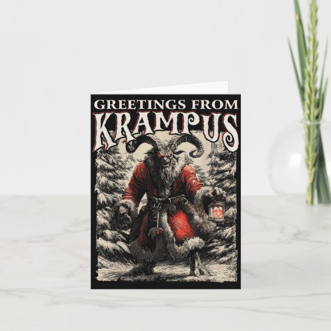 Greetings From Ss Vom Krampus Festive Horror Chris Karte (Vorderseite)