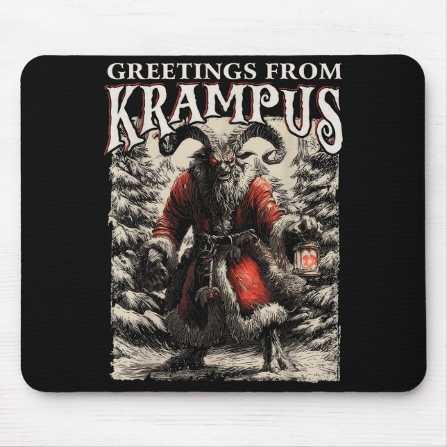 Greetings From Ss Vom Krampus Festive Horror Chris Mousepad (Vorne)