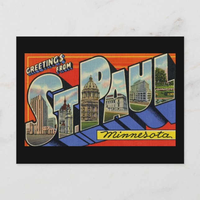 Greetings from St. Paul Minnesota Postkarte (Vorderseite)