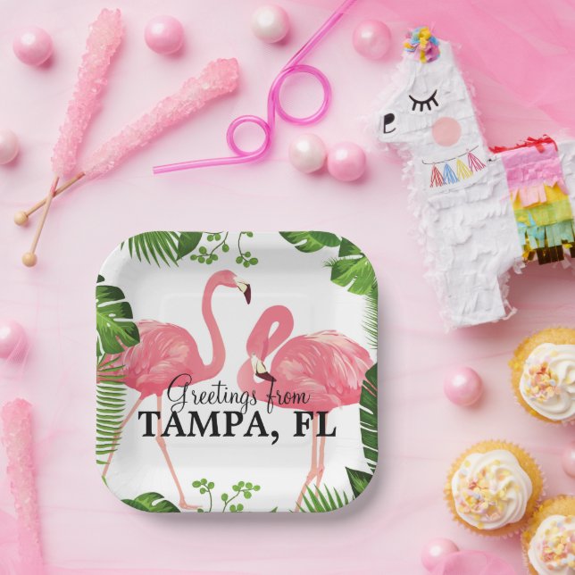 Greetings from Tampa, FL Pappteller (Party)