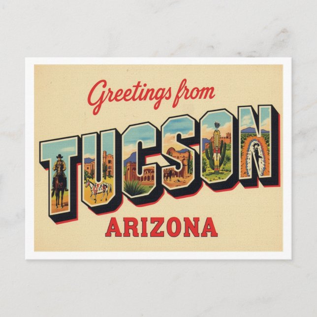 Greetings from Tucson AZ Postkarte (Vorderseite)