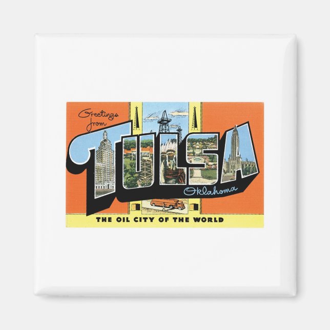 Greetings from Tulsa, Oklahoma Magnet (Vorne)