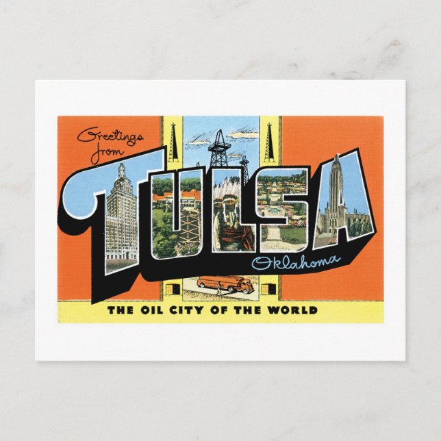 Greetings from Tulsa, Oklahoma Postkarte (Vorderseite)