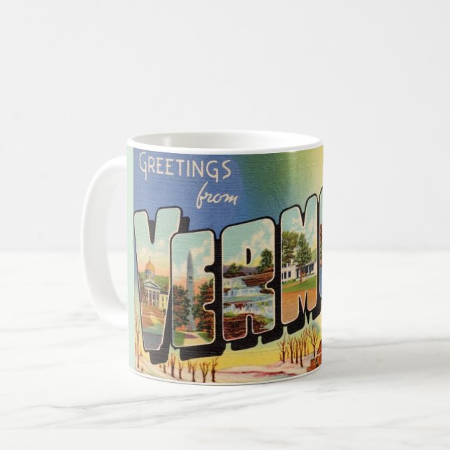  Greetings From Vermont Kaffeetasse (Vorderseite Links)