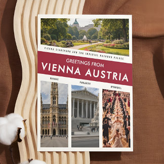 Greetings from Vienna Austria Vintage Travel Postkarte