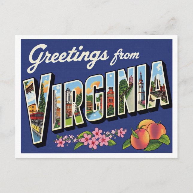 Greetings from Virginia Postkarte (Vorderseite)