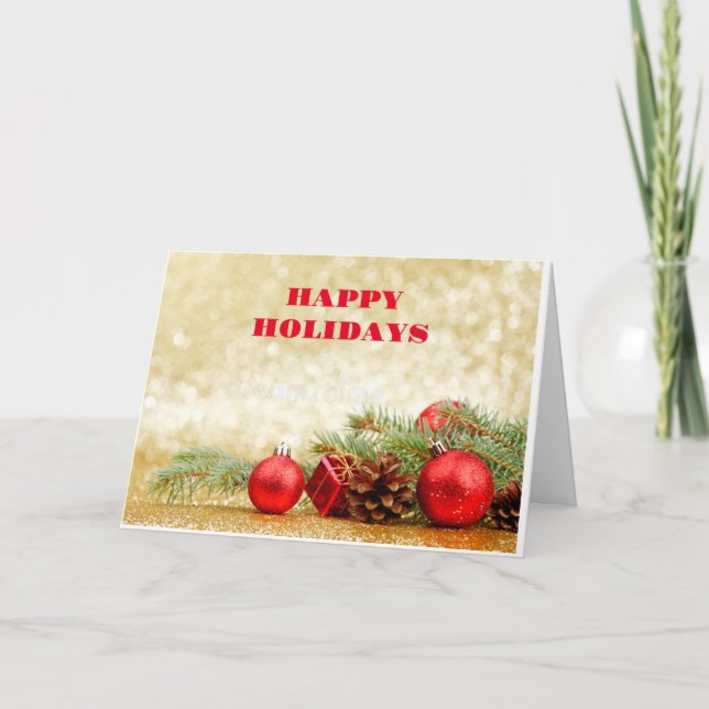 GREETINGS FÜR DIE SAISON / GLÜCKLICH NEUES JAHR AU KARTE (Vorderseite)