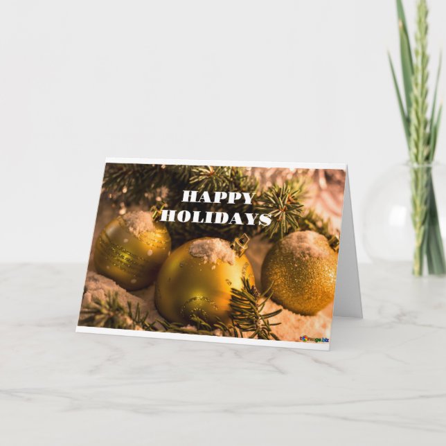 GREETINGS FÜR DIE SAISON / GLÜCKLICH NEUES JAHR AU KARTE (Vorderseite)