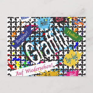Greetings Graffiti Feiertagspostkarte
