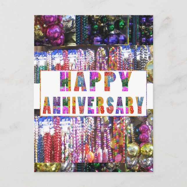 Greetings: HappyANNIVERSARY Happy Anniversary Postkarte (Vorderseite)