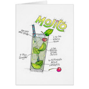 GREETKARTEN - MOJITO RECIPE COCKTAIL ART