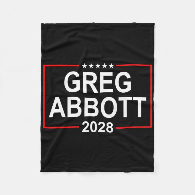 Greg Abbott 2028 Präsidentschaftswahl 4. Juli Re Fleecedecke (Vorderseite)