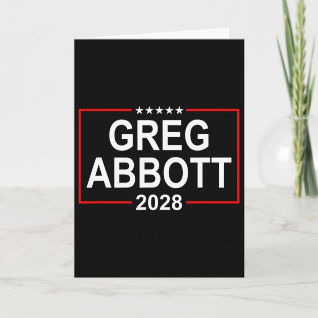 Greg Abbott 2028 Presidential Election July 4th Re Karte (Vorderseite)