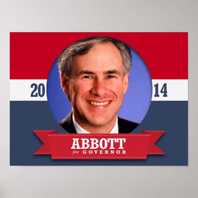 GREG ABBOTT CAMPAIGN POSTER (Vorne)
