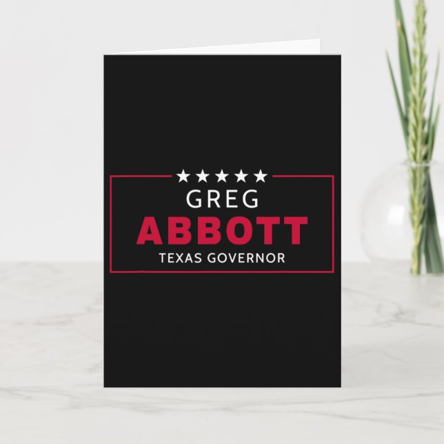 Greg Abbott Election Texas Governor Republican Blu Karte (Vorderseite)
