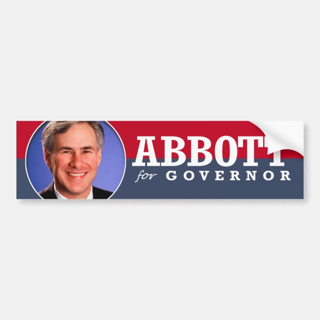 GREG ABBOTT KAMPAGNE AUTOAUFKLEBER (Vorne)