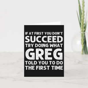 Greg Gift Name Personalisiert Geburtstag Spaß Weih Karte