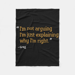 Greg Gift Quote Funny Geburtstag Personalisierter  Fleecedecke