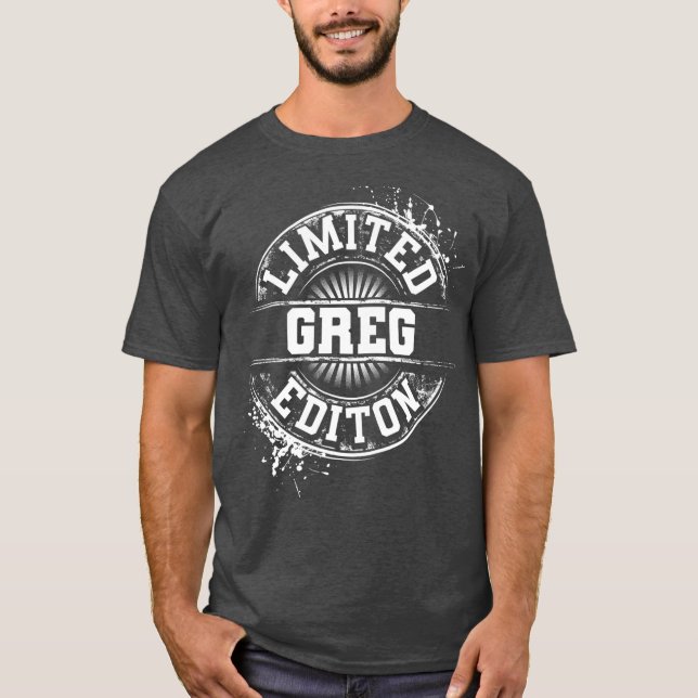 GREG Limited Edition Funny Personalisiert Name T-Shirt (Vorderseite)