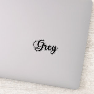 Greg Name - Handgeschriebene Kalligrafie Aufkleber