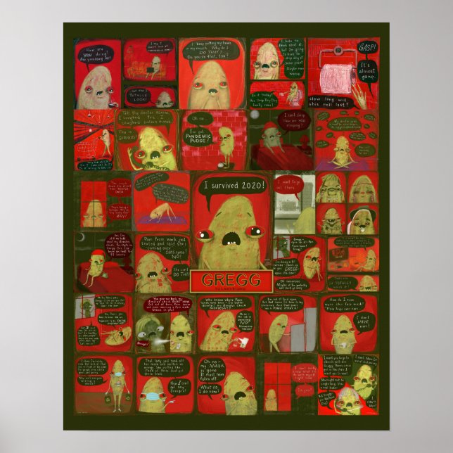 Gregg Comic Plakat Laura Irrgang I überlebte 2020 (Vorne)